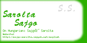 sarolta sajgo business card